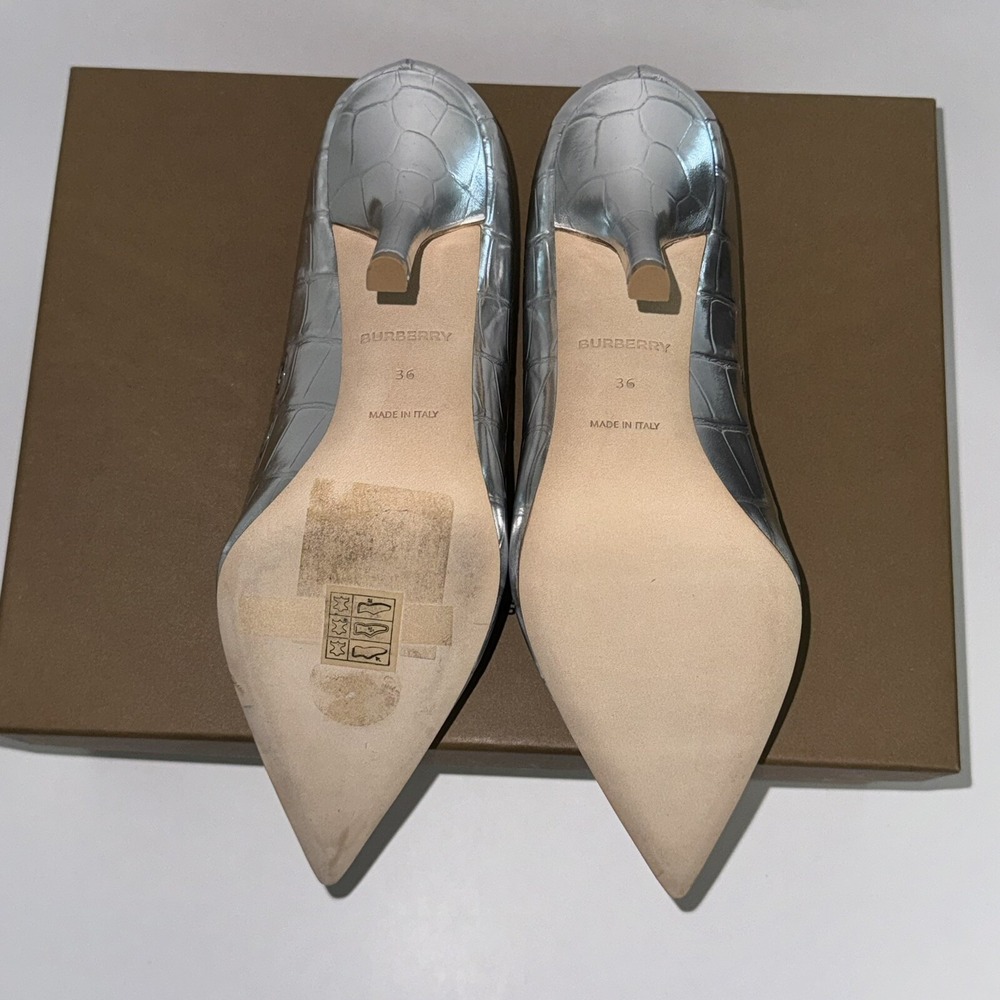 Burberry Heels Sandals Aubri Pointy Pumps Women's Size 36 US 6 Retails $950 - Picture 8 of 10